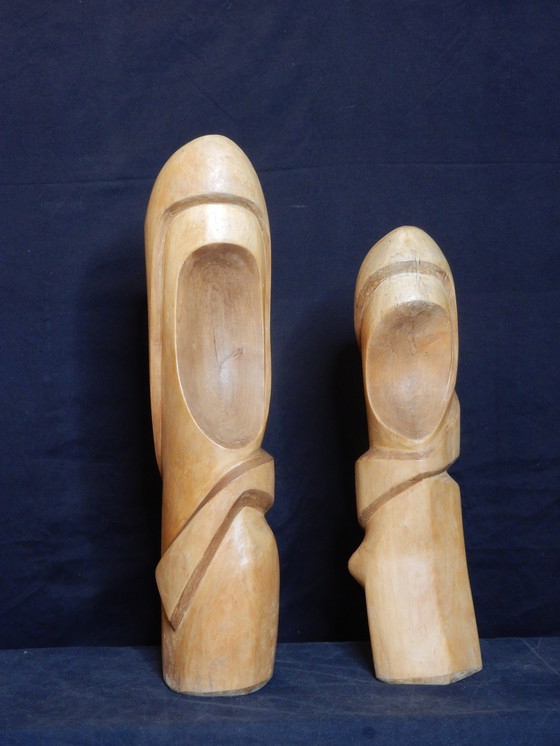 Image 1 of Hand-carved wooden sculptures