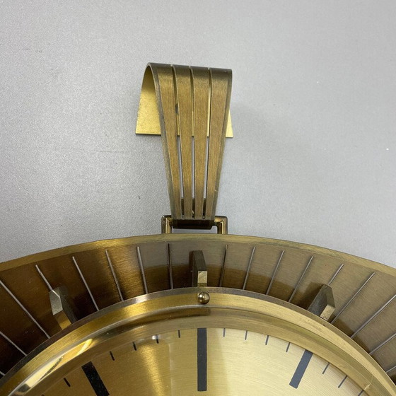 Image 1 of Vintage wall clock in brass and metal for Atlanta Electric, Germany 1950s