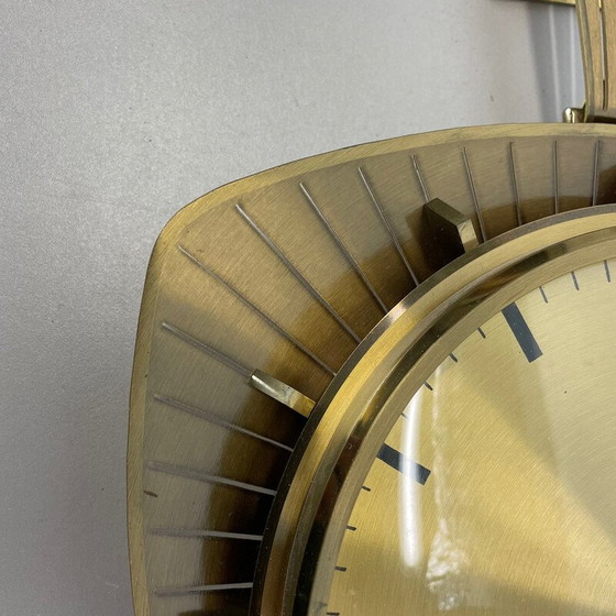 Image 1 of Vintage wall clock in brass and metal for Atlanta Electric, Germany 1950s