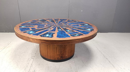 Vintage Copper And Enamel Coffee Table, 1970S