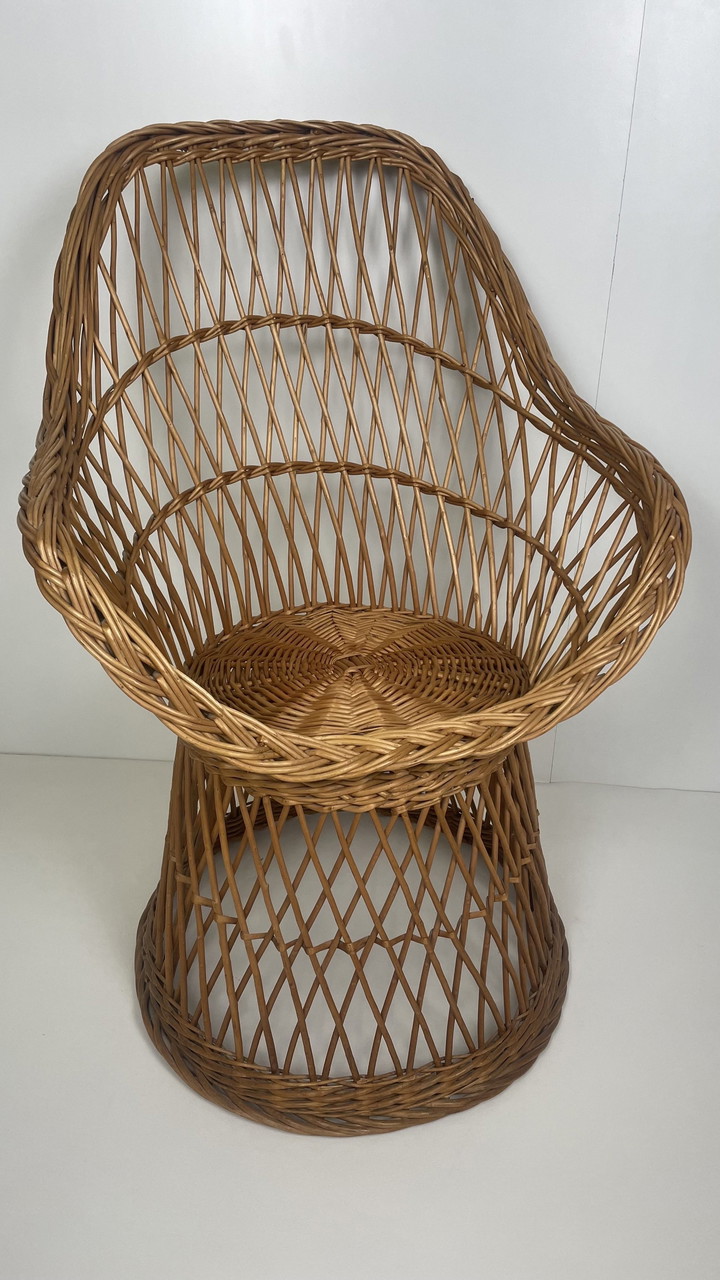 Bucket rattan chair hotsell