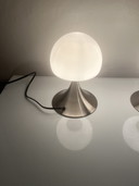 Pair Of Opaline Mushroom Lamps