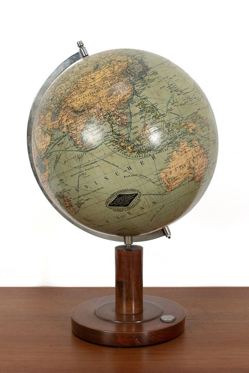 Old Columbus globe with compass 70648