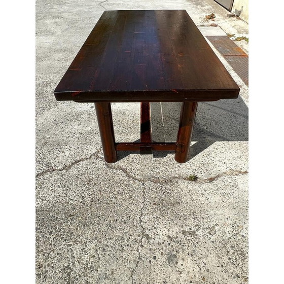Image 1 of Vintage pine and oak dining set by Georges Robert, 1960