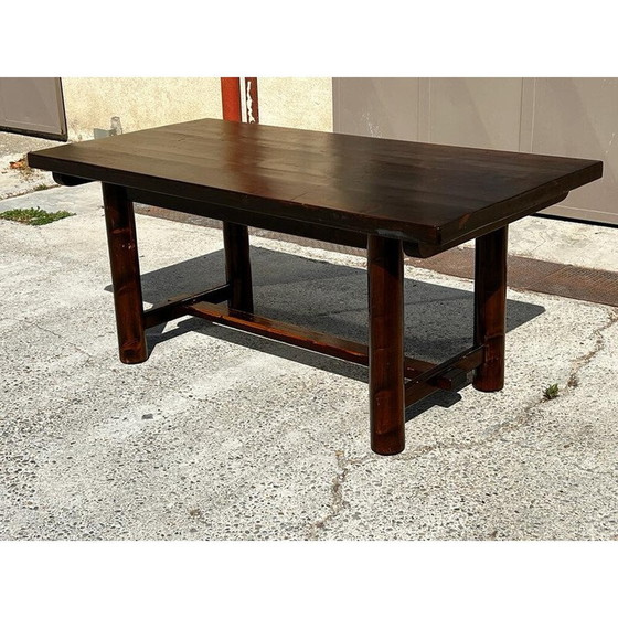 Image 1 of Vintage pine and oak dining set by Georges Robert, 1960