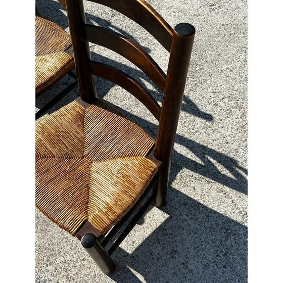 Image 1 of Vintage pine and oak dining set by Georges Robert, 1960