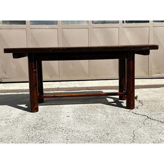 Image 1 of Vintage pine and oak dining set by Georges Robert, 1960
