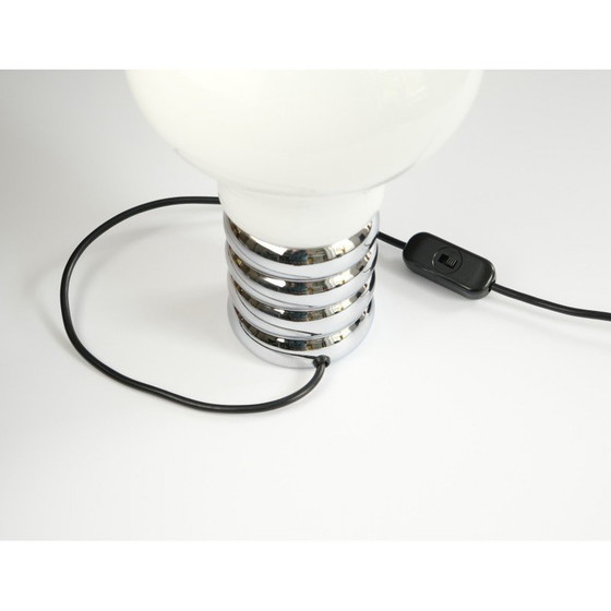 Image 1 of Vintage "Bulb" table lamp in chrome metal and blown glass by Ingo Maurer for Design-M, Germany 1966