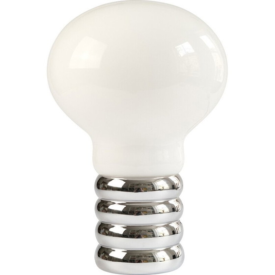 Image 1 of Vintage "Bulb" table lamp in chrome metal and blown glass by Ingo Maurer for Design-M, Germany 1966