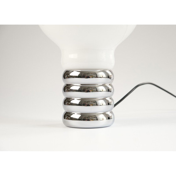 Image 1 of Vintage "Bulb" table lamp in chrome metal and blown glass by Ingo Maurer for Design-M, Germany 1966