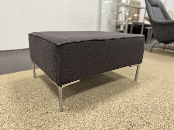 Image 1 of Design On stock Bloq Footstool brown fabric