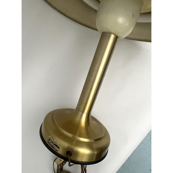 Image 1 of Vintage gilded metal table lamp, Italy 1950