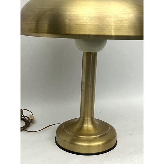 Image 1 of Vintage gilded metal table lamp, Italy 1950
