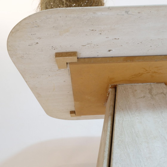 Image 1 of Vintage travertine coffee table, Italy 1970