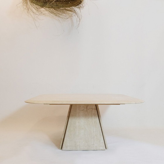 Image 1 of Vintage travertine coffee table, Italy 1970