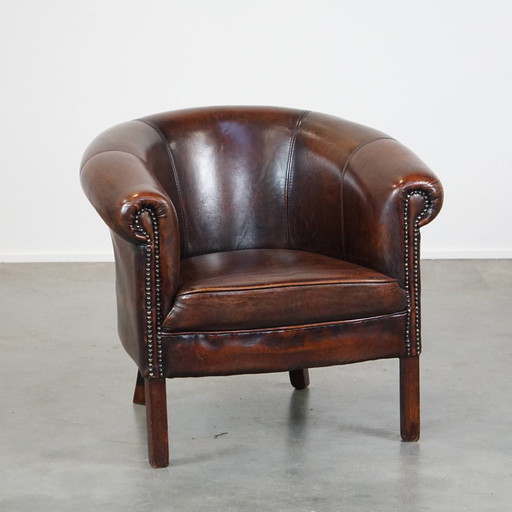 Sheep leather club chair