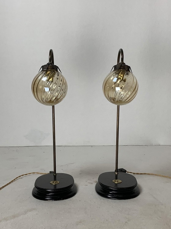 Image 1 of Hollywood Regency Bedside Table Lamps, 1960s,