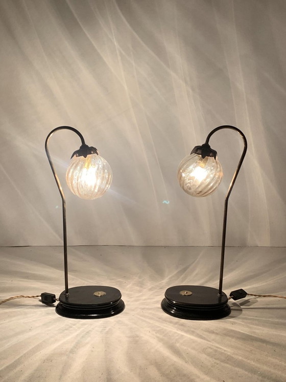 Image 1 of Hollywood Regency Bedside Table Lamps, 1960s,