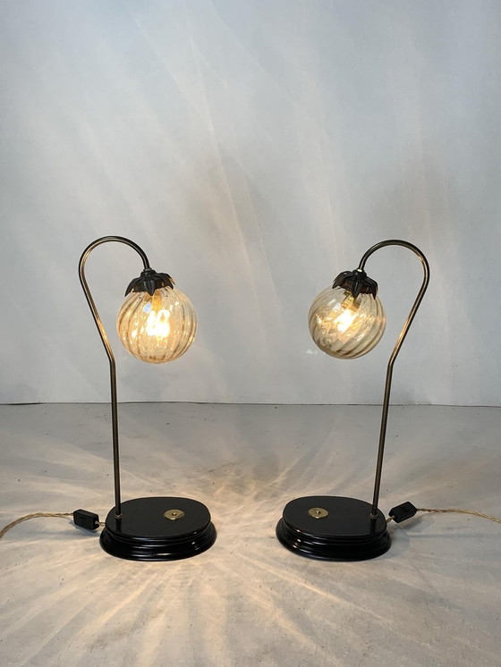 Image 1 of Lampes de chevet Hollywood Regency, années 1960,