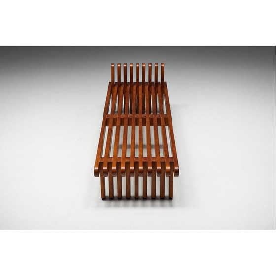 Image 1 of Vintage walnut daybed, Italy 1960