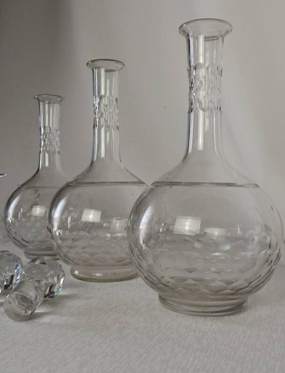 Image 1 of Trio di decanter in cristallo Baccarat modello Chauny