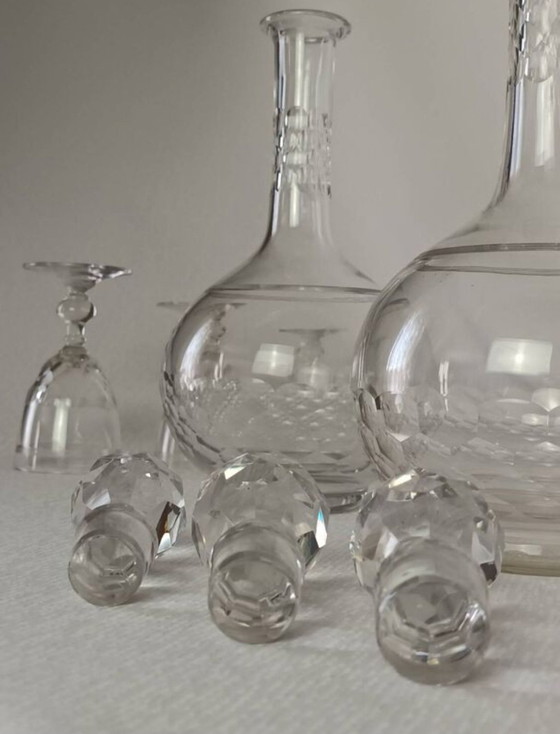 Image 1 of Trio di decanter in cristallo Baccarat modello Chauny