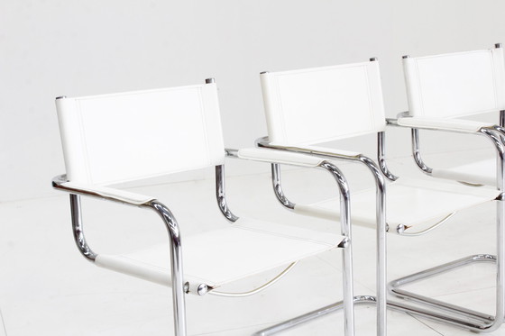 Image 1 of Set di sedie da pranzo vintage con struttura tubolare cromata