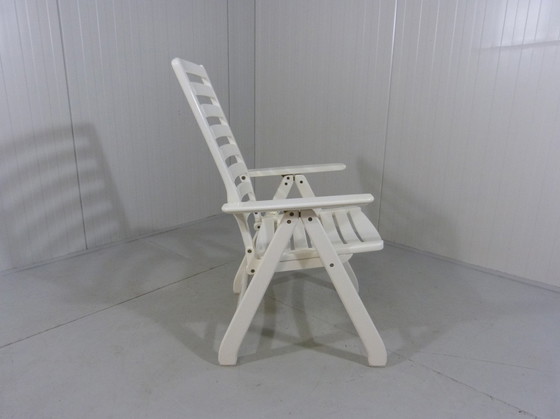 Image 1 of Herlag wooden garden chairs & ottoman/table 1970's