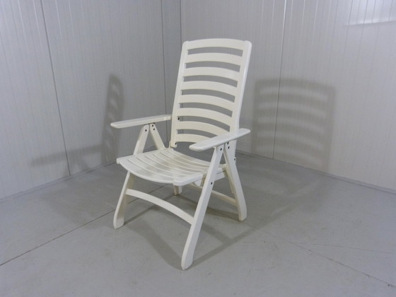 Image 1 of Herlag wooden garden chairs & ottoman/table 1970's