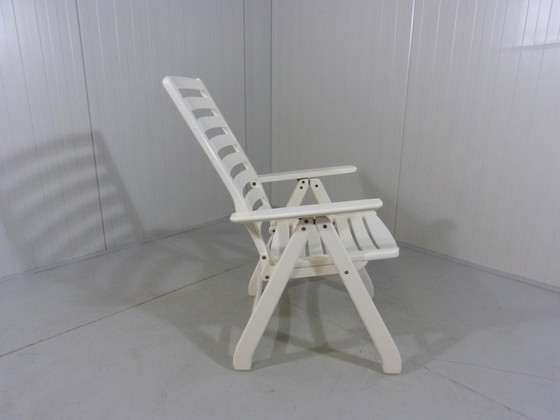 Image 1 of Chaises de jardin en bois Herlag et ottoman/table 1970