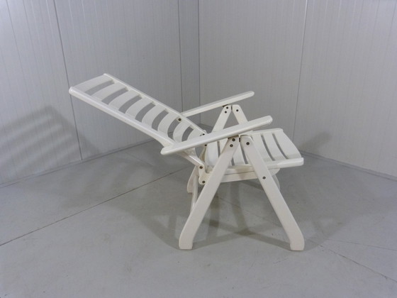 Image 1 of Chaises de jardin en bois Herlag et ottoman/table 1970