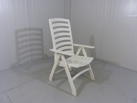 Image 1 of Chaises de jardin en bois Herlag et ottoman/table 1970