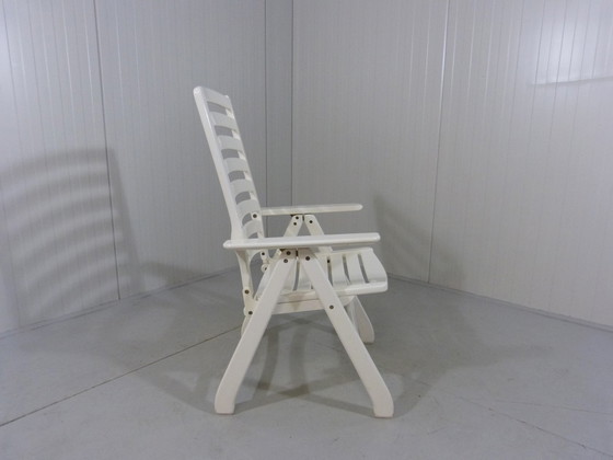 Image 1 of Herlag wooden garden chairs & ottoman/table 1970's