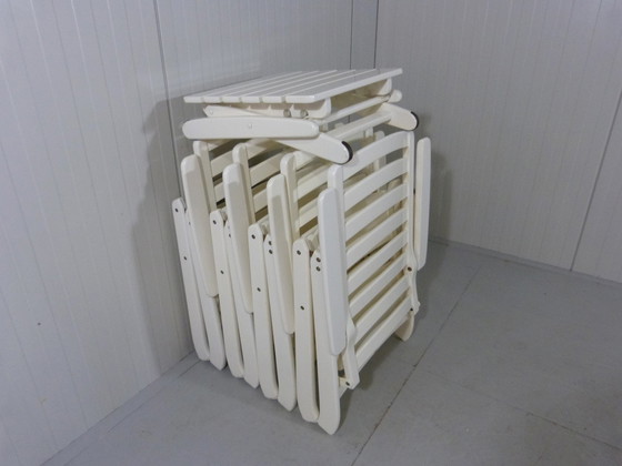 Image 1 of Chaises de jardin en bois Herlag et ottoman/table 1970