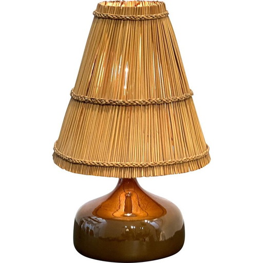 Vintage ceramic desk lamp by Jacques and Dani Ruelland, 1955