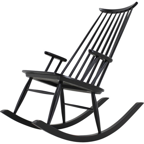 Image 1 of Vintage beech rocking chair by Varjosen Puunjalostus, Finland 1960