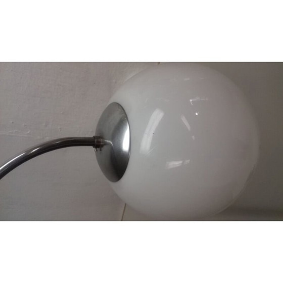 Image 1 of Vintage Art Deco floor lamp in glass, chrome and wood by Jindřich Halabala, Czechoslovakia 1930