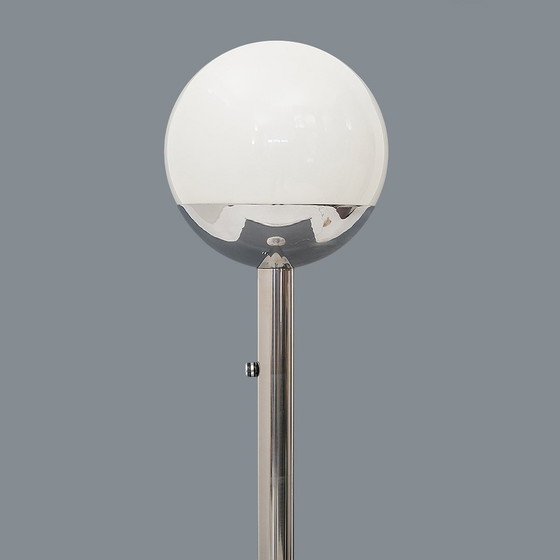 Image 1 of Floor Lamp In Chromed Metal And Glass By Luci, 1970S