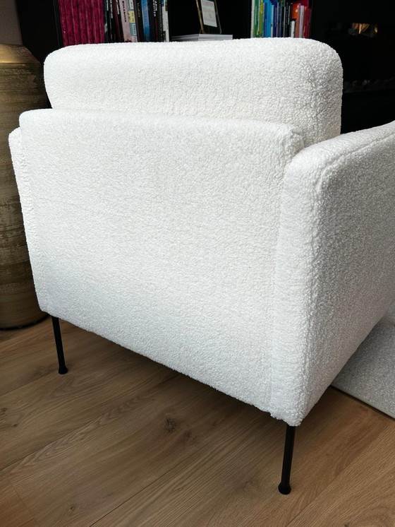 Image 1 of Westwing Armchair With Hocker White Teddy