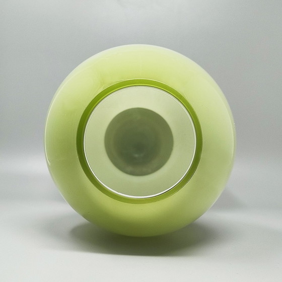 Image 1 of 1970S Astonishing Space Age Green Vase In Murano Glass. Made In Italy