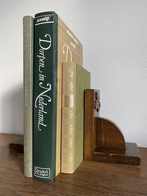 Image 1 of Serre-livres vintage en bois