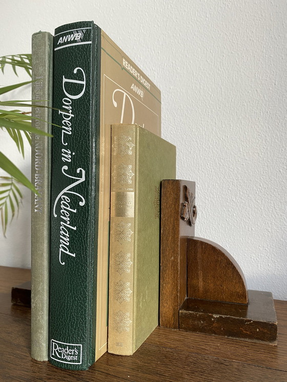 Image 1 of Serre-livres vintage en bois