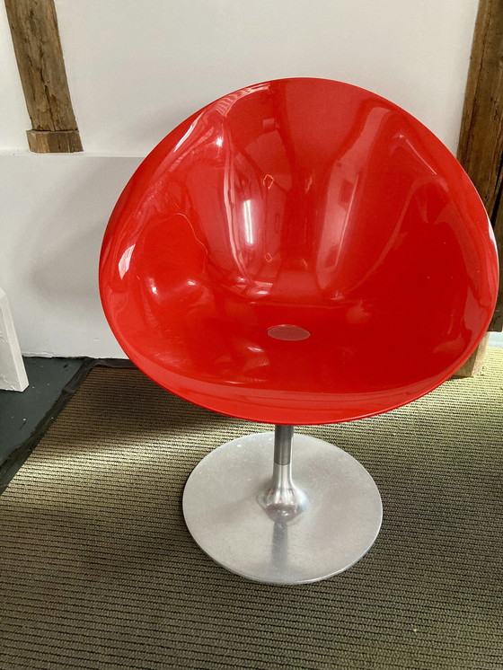 Image 1 of Swivel Chair Bucket Chair From Kartell With Aluminum Base