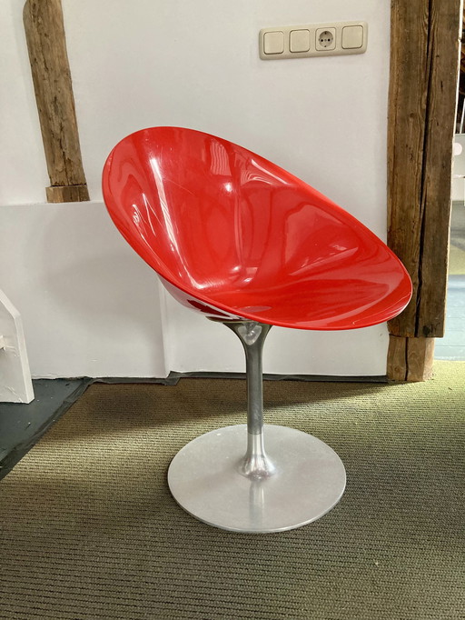 Swivel Chair Bucket Chair From Kartell With Aluminum Base