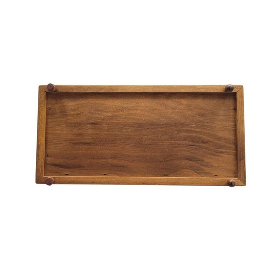 Image 1 of Vintage dark wood desk organizer, Spain
