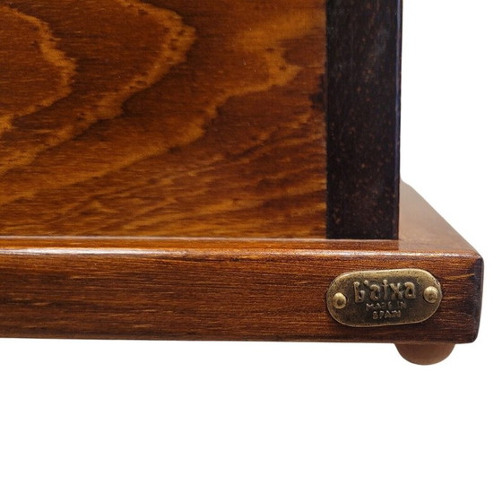 Image 1 of Vintage dark wood desk organizer, Spain