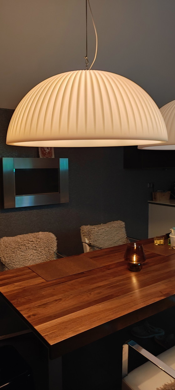 Image 1 of Lampada a sospensione da soffitto - Formadri Basic Dome Rib Bianco - 90 cm