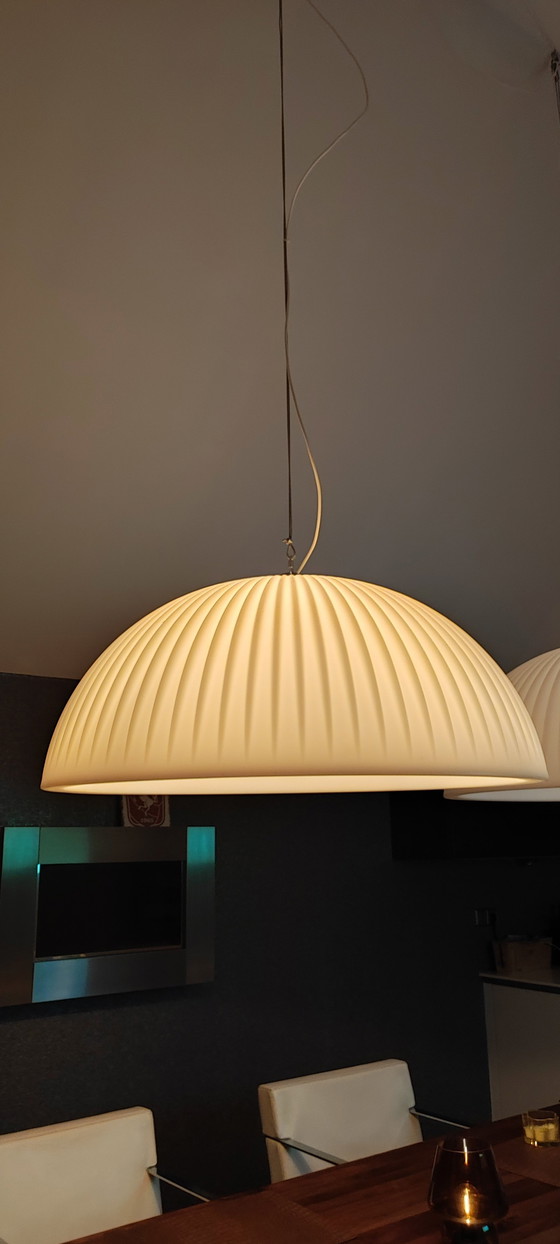 Image 1 of Lampada a sospensione da soffitto - Formadri Basic Dome Rib Bianco - 90 cm