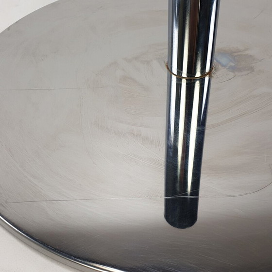 Image 1 of Flowered vintage coffee table in chrome and glass, Italy 1980