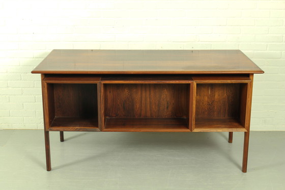 Image 1 of Danish Mid Century Desk In Rosewood By Erik Brouer, 1960S Denmark